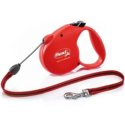 Image of Flexi Basic Standard Cord Red Medium 5m Retractable Dog Leash/Lead for dogs up to 20kgs/44lbs