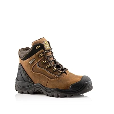 Image of Buckler BSH002BR Waterproof Anti Scuff Safety Work Boots Brown (Sizes 6 13) Mens Trade Steel Toe Cap Shoes (12)
