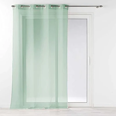 Image of Douceur d&#039;Intérieur Louise Sage Eyelet Curtain 140 x 240 cm Sandblasted Voile