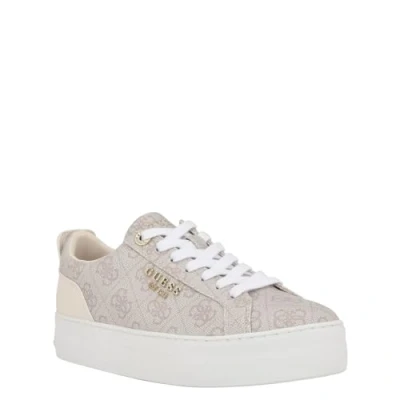 Image of GUESS Women&#039;s Genza Sneaker, Dove 150, 4 UK
