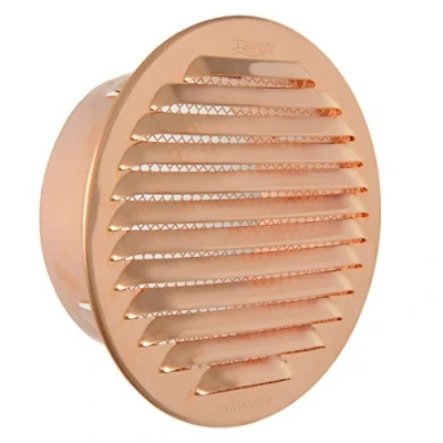 Image of The gtr125r y Ventilation Grill Round Recessed, Copper, 150 mm