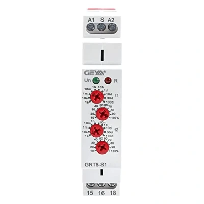 Image of GEYA Asymmetric Cycle Time Relay 1SPDT 16A AC230V Cycler Repeat Timer Delay Din Rail Modular(GRT8 S1,AC230V)
