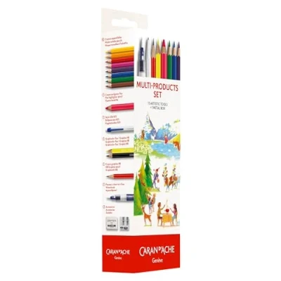 Image of Caran d&#039;Ache Swisscolor 3000.416 Multi Product Set 16 Pieces in Metal Box