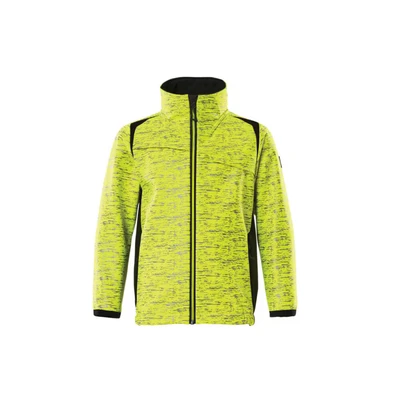 Image of Mascot Accelerate Safe Softshell Jacket for Childrenhi Vis Yellow/Black (140)