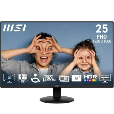 Image of MSI PRO MP252L 24.5 Inch FHD Office Monitor 1920 x 1080 IPS Panel, 4 Sided Frameless, 100 Hz Refresh Rate, Eye Friendly Screen, Tilt Adjustable HDMI 1.4b, DP (1.2a)