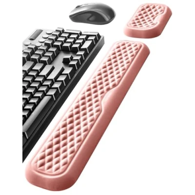 Image of Vaydeer Ergonomic Keyboard Mouse Wrist Rest Pad Computer Cushion Soft Memory Foam for Office Desk Hand Laptop Typing