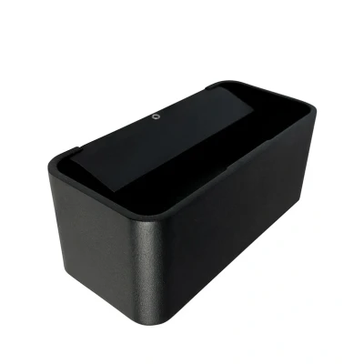 Image of Dyberg Larsen Saturn LED outdoor wall lamp, black, 14.7 cm