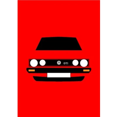Image of Golf MK1 GTI Retro Motor Company Greeting Card