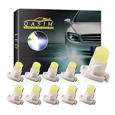Image of Qasim 10x T4.2 LED Bulbs COB 1SMD White for Auto Dashboard Instrument Speedometer Gauge Panel Light DC12V