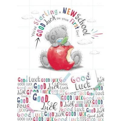 Image of Me to You Tatty Teddy &#039;Off Big School&#039; Greeting Card 5x7ins Official Collection