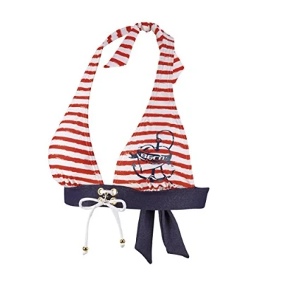Image of Beco Women&#039;s Bikini Top, C Cup sailors Romance Swimwear, Womens, romance, Red/Navy, 42