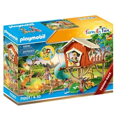 Image of Playmobil 71001 City Life Adventure Treehouse with Slide, Fun Imaginative Role Play, Playset Suitable for Children Ages 4+