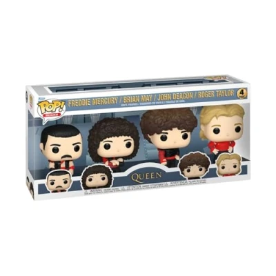 Image of Funko Pop! Rocks: Queen Freddie Mercury Radio Gaga 4PK Collectable Vinyl Figure Gift Idea Official Merchandise Toys for Kids &amp; Adults Music Fans Model Collectors