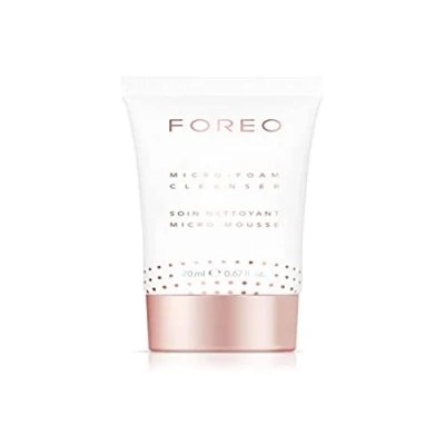 Image of FOREO Micro Foam Cleanser 20ml, Delicate Foaming Face Wash for All Skin Types, Cruelty Free, Clean, Vegan Formula Dermatologically Tested, Non stripping, Gently Melts Deep In Pore Impurities