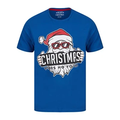 Image of Tokyo Laundry Men&#039;s Christmas Vibes Motif Novelty Cotton T Shirt