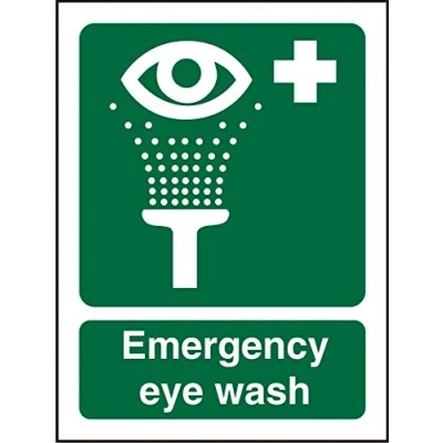 Image of Seco Emergency Eye Wash Sign, 200mm x 300mm 1mm Semi Rigid Plastic