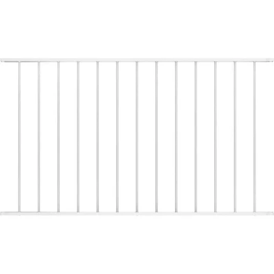 Image of vidaXL Fence Panel Powder coated Steel 1.63x0.75 m White