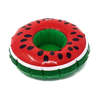 Image of Inflatable Drink Holder Holds Cups, Cans or Water Bottles! [Watermelon]