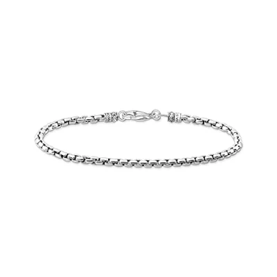 Image of Thomas Sabo Unisex Venezia Bracelet Silver 925 Sterling Silver, Blackened A2086 637 21