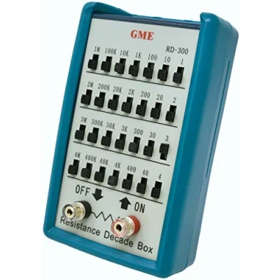 Image of GME RD 300 Capacitance Substitution Decade Box, 7 Decades Range, 1Ω to 11MΩ, 1% Accuracy, 1 Watt Rated resistors, Designed in The USA