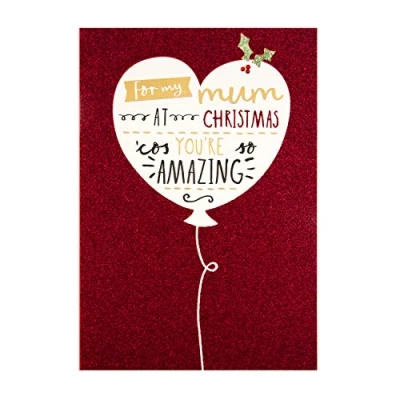 Image of Christmas Card for Mum from Hallmark Dazzling Glittered Design