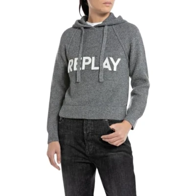 Image of Replay Jumper, Women&#039;s, Size: Small, Iron melange