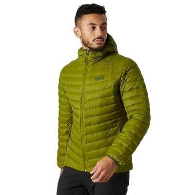 Image of Helly Hansen Mens Verglas Hooded Down Insulator, Olive Green, S