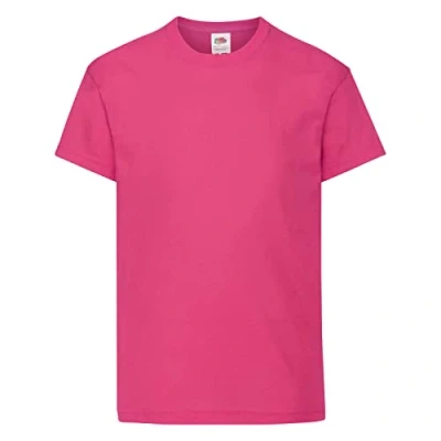 Image of Fruit of the Loom Unisex Kid&#039;s Original T Shirt, Fuchsia, 5 6 Years