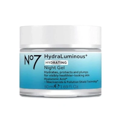 Image of No7 HydraLuminous+ Hydrating Night Gel, 50ml