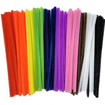 Image of Pipe Cleaners For Craft 100 Assorted 15cm x 4mm, Multi Colour Cleaners, Arts &amp; Craft, Crafting, Pipecleaners, Green, Red, White, Brown, Orange, Yellow, Blue, Purple, Pink, Black