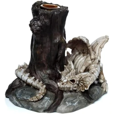 Image of Puckator DRG535 Shadows of Darkness Sleeping Bones Dragon Skeleton Candlestick Candle Holder