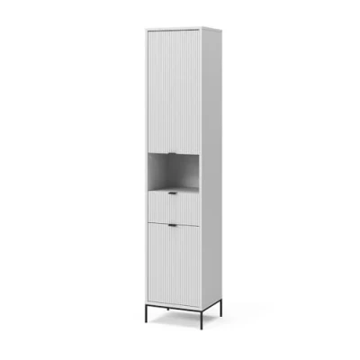 Image of Vicco Bathroom cabinet Eliza, White, 40 x 190 cm with doors and drawer