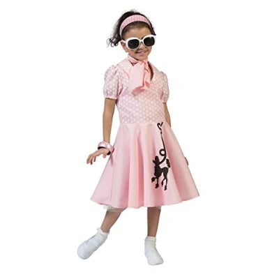 Image of Bristol Novelty CC510 Poodle Dress, Girls, Pink, Smal(Age 4 6 Years Old)