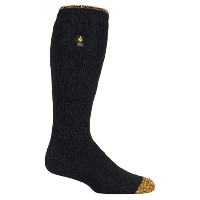 Image of HEAT HOLDERS Mens Long Thermal Work Socks Thick Knee High Heavy Duty Boot for Winter (6 11, Black)