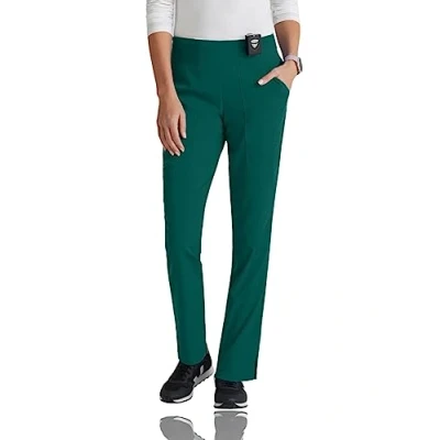 Image of BARCO Grey&#039;s Anatomy Spandex Stretch Direct Relay Scrub Pant for Women, Tapered Women&#039;s Pant, Hunter Green, Large
