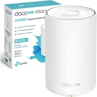 Image of TP Link AX3000 VDSL Whole Home Mesh Wi Fi 6 Router, Dual Band with 4x Gigabit WAN/LAN Ethernet ports, Connect up to 150 devices, Super VDSL2 Speed, HomeShield Security, work Alexa (Deco X50 DSL)