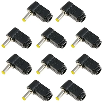 Image of 1.7mm x 4.8mm Male Plug Right Angle L Jack DC Power Tip Connector Laptop (Pack of 10)