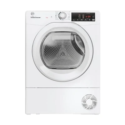 Image of Hoover H DRY 350 HREC9TE 9KG Condenser Freestanding Aquavision Tumble Dryer with Inside Water Container B Energy Rating Digital Display Start Delay 14 Programmes 850 x W 600 D 595 (MM)