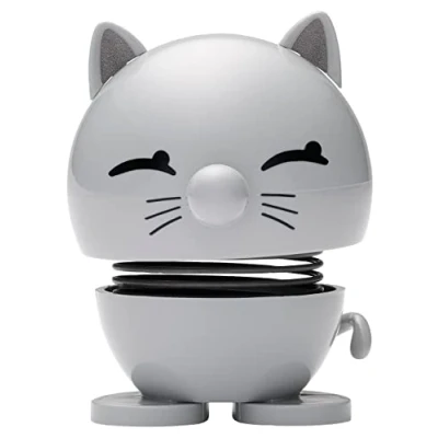 Image of Hoptimist Animals Scandinavian Design Decorative Figures (Small Cat Light Grey)