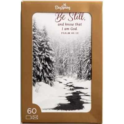 Image of DaySpring Black and White Christmas Classics 60 Bulk Boxed Cards Envelopes (U1347)