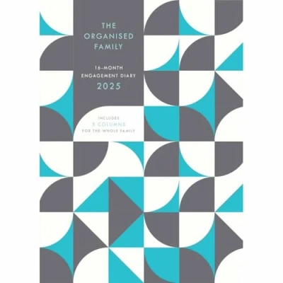 Image of Carousel Calendars Organised Family (Geometric) Planner A5 Diary 2025 (PFP)