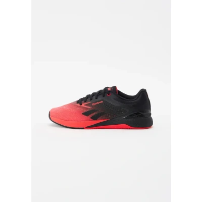 Image of Reebok NANO X5 Unisex Training shoe, Size: 6.5, Black/energy red shoes