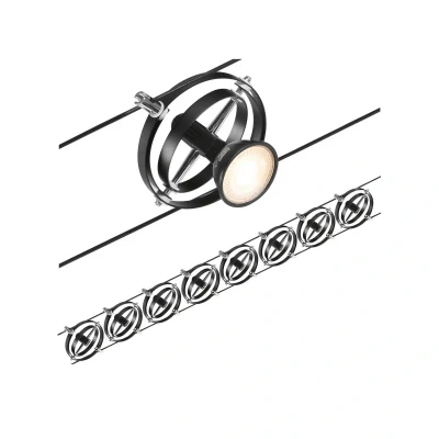 Image of Paulmann Cardan cable lighting system 8 bulb black