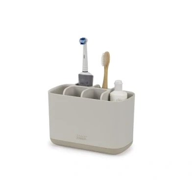 Image of Joseph Easy Store Toothbrush Holder Caddy, Bathroom Storage, Large Matt Finish, Ecru