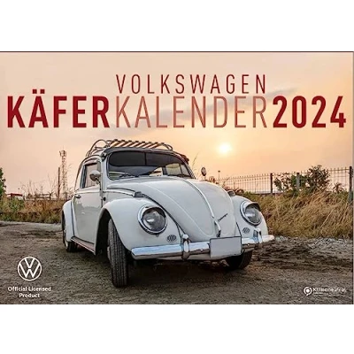 Image of BRISA VW Collection Volkswagen Year Wall Calendar Planner 2024 with Beetle Motifs (Large/70 x 50 cm)
