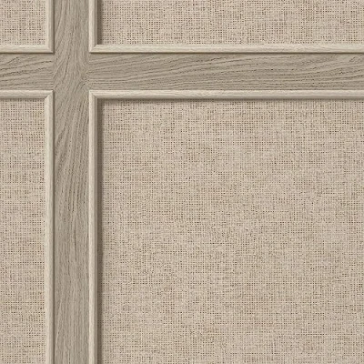 Image of Bevelled Birch Wood Panelled Weave Grain Wallpaper Carved Trendy Modern Contemporary Feature Wall