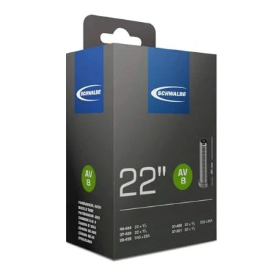 Image of Schwalbe AV8 Tube Schrader (55028A 35A) 22 X 1 1.5 Inch, Black