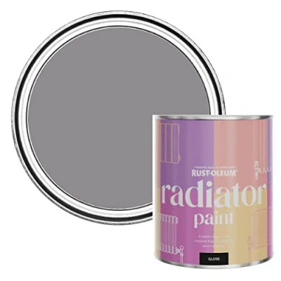 Image of Rust Oleum Purple Heat Resistant Radiator Paint in Gloss Finish Iris 750ml