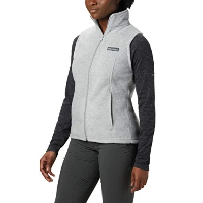 Image of Columbia Women&#039;s Benton Springs Vest Fleece, Cirrus Grey Heather, 2X