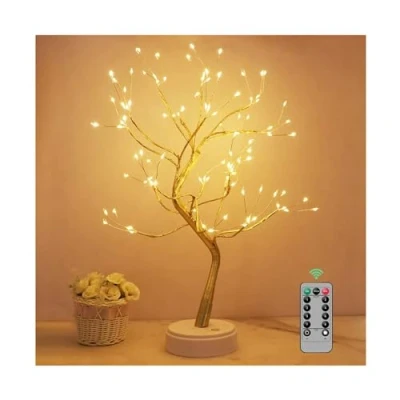 Image of LED Bonsai Tree Light, 108 Twig Lights USB &amp; Battery Touch Switch Operated Night Light Table Lamp DIY Adjustable for Christmas Easter Party Home Decoration (36 led)
